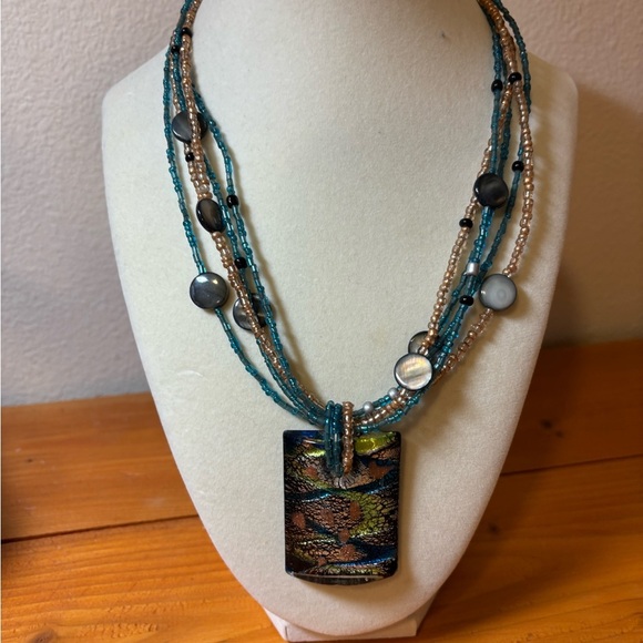 Boho cottage CG polished stone necklace - Picture 5 of 5